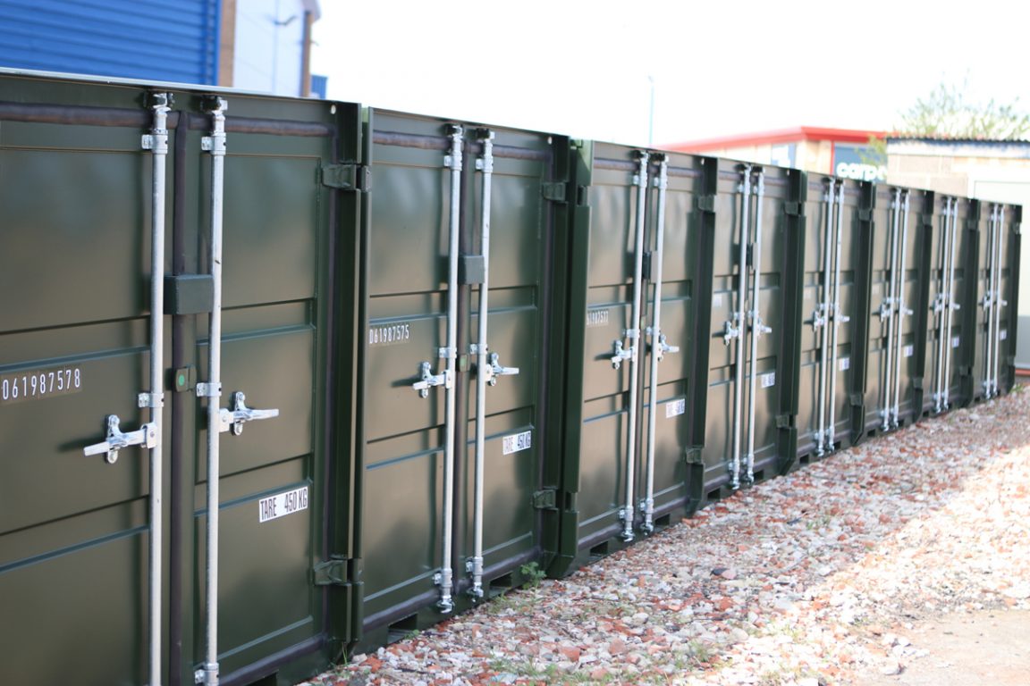 New Build Containers - Our new build containers in a row for self-storage customers at our sister company U Hold The Key self-storage site.